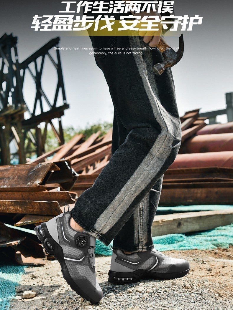 Labor Protection Shoes For Men, Anti-Smash And Anti-Puncture Steel Toe Ultra-Lightweight Construction Site Men'S Shoes, Casual And Fashionable - Image 3